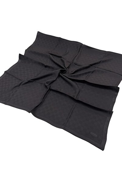 Vakko Jacquard Silk Scarf - New Hologram - Dark Anthracite