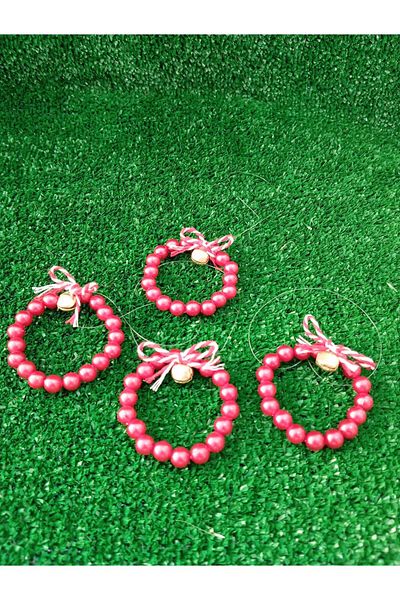 ZEKAAVM Christmas Ornament 4 Pieces Pomegranate Flower Pearl Tree Ornament