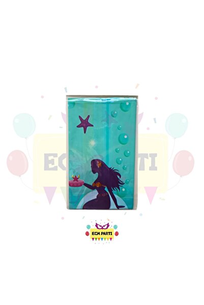 ECM PARTI Mermaid Themed Printed Tablecloth - Birthday Party Set Supplies