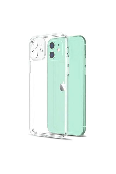 HANPORIUM Apple iPhone 12 Mini Compatible Silicone Case - Flexible Full Protection Cover with Camera Protection - Transparent