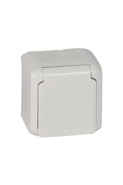 REWEL White Mervesan Surface Mounted Grounded Socket - 321054