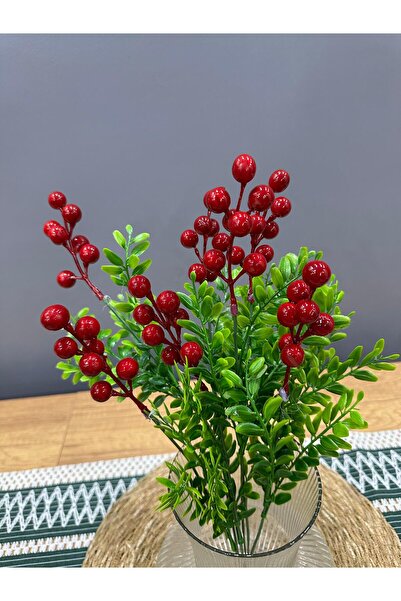 ZENCHES Kokina Çiçeği 7 Dallı 1 Demet 45-50cm Yapay Çiçek Yılbaşı Süslemesi Ş...