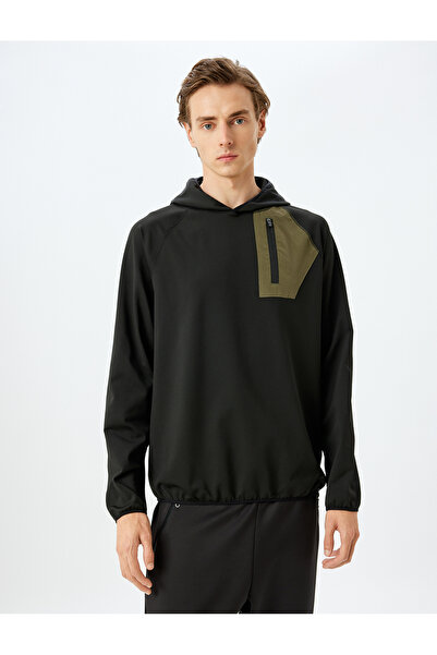 Koton Men's Black Sweatshirt - 5Wam70032Nk