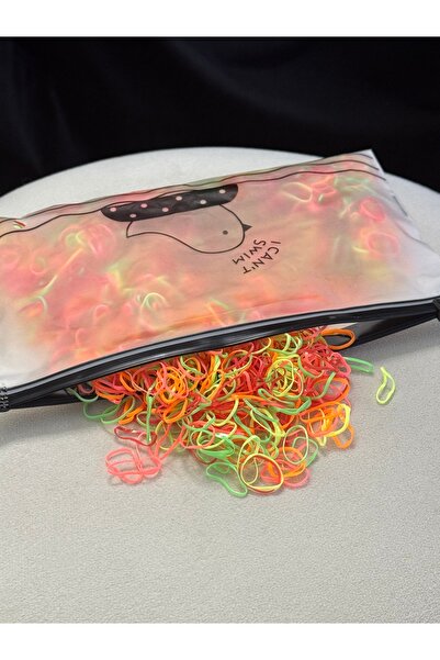 mila aksesuar 500 Pieces of Mesh Hair Rubber Mini Hairpins with Transparent Bags