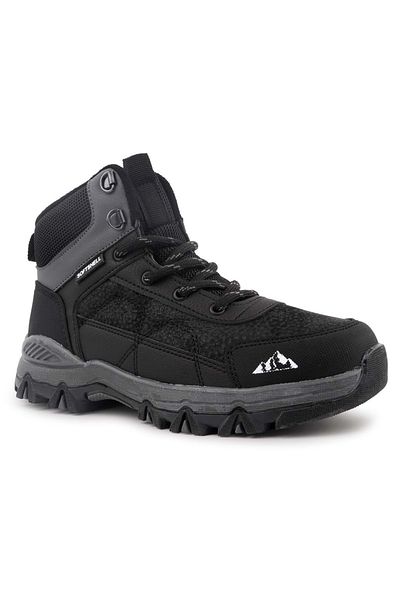Kocamanlar Ayakkabı Alfa-25 Orthopedic Unisex Μαύρες Μπότες - Αντιολισθητική σόλα, Softshell