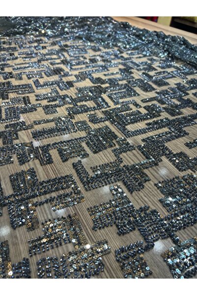 OsmanKumaşDantel Taş Boncuk İşlemeli Dantel