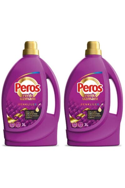 Peros Sıvı Deterjan 3lt Renkliler (MOR) 2 Adet