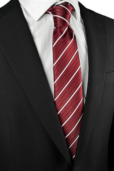 1001 Kravat Burgundy Striped Tie Design