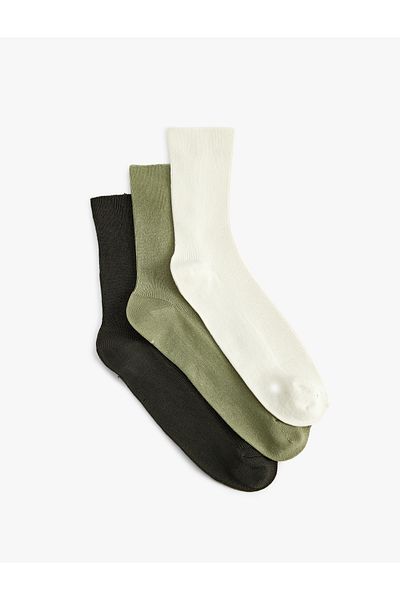 Koton Set de 3 șosete de bază multicolore