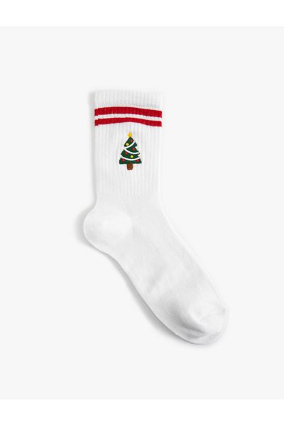 Koton Christmas Patterned Tennis Socks
