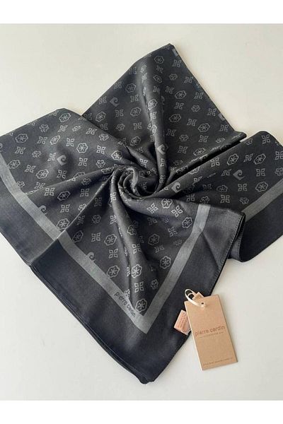 Pierre Cardin Φουλάρι από βαμβάκι Anthracite