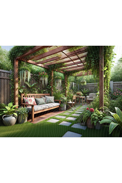 Venspor Doğal Ahşap Bahçe Temalı Arka Plan, 200x150cm Stüdyo Fonu