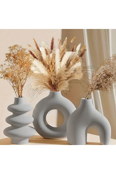 Rummjewelry Σετ 3 δώρο βάζο Bohemian σε σκανδιναβικό στυλ Pinterest Pampas Vase Set Vase Διακοσμητικά είδη