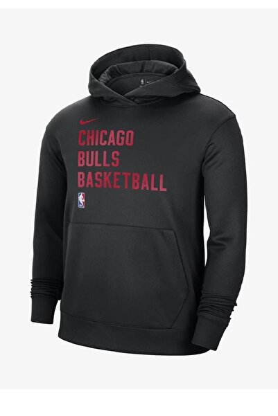 Nike Chicago Bulls Erkek Siyah Hoodie