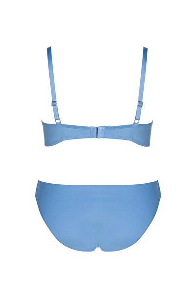 Wonna Σετ μικροσουτιέν και εσώρουχα χωρίς ίχνη - Push Up Padded - 2069 - Steel Blue