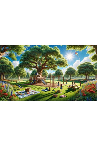 Venspor Fundal pentru copii colorat și vesel cu tematică Park - Fundal de stu...