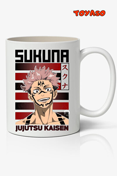 Toyaso Jujutsu Kaisen Ryomen Sukuna Anime Themed White Mug Cup Gift for Lover...