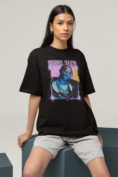 SEVBANO Travis Scott majica sa printom, unisex, oversize, reper majica