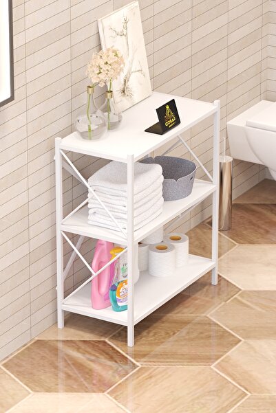 Cosargroup Banyo Düzenleyici Banyo Dolabı Çok Amaçlı Dolap 3 Katlı Metal Mutfak Düzenleyici BxB