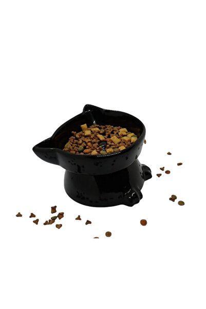 PAWALYA Seramik Yüksek Ayaklı Kedi Mama Su Kabı