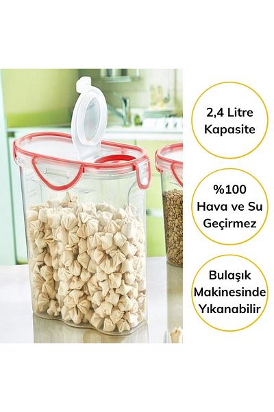 Narnuga 24 Liter Food Storage Container - Airwater Liquid Proof with Lock and Lid, Mct6711-3345