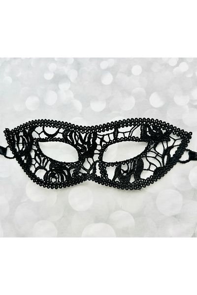 RubyBoutiques Black Color Cat Model Lace Embroidery Party Mask No 12 (4767) - Blc4007-7835