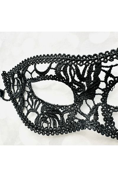 RubyBoutiques Black Color Cat Model Lace Embroidery Party Mask No 12 (4767) - Blc4007-7835