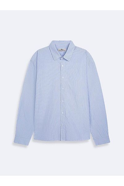Ltb Basic Thin Striped Blue Shirt