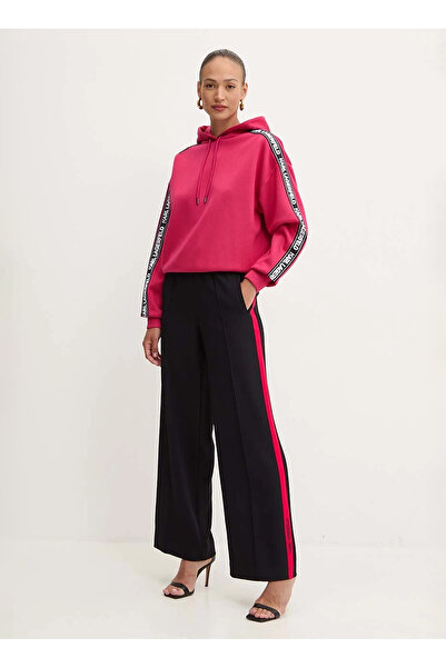 Karl Lagerfeld Yüksek Bel Standart Siyah Kadın Pantolon 245W1008