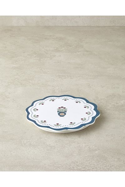 English Home Retro Realm Melamine Trivet Kitchen Utensil 17 cm White - Blue