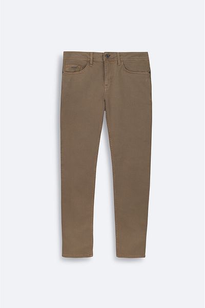 Avva Ανδρικό ελαστικό τζιν παντελόνι Camel Piece Dye Washed A42Y3500