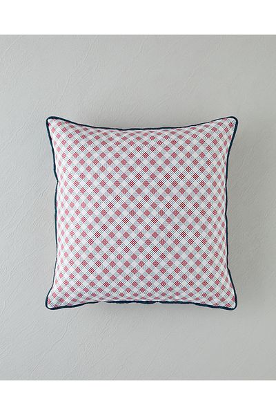 English Home Righe Throw Pillow Cover 45X45 cm Red - White