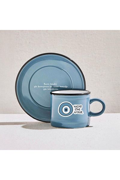Paşabahçe Evil Eye Nolur Jerk Coffee Set 90Cc, Single 2 Pieces
