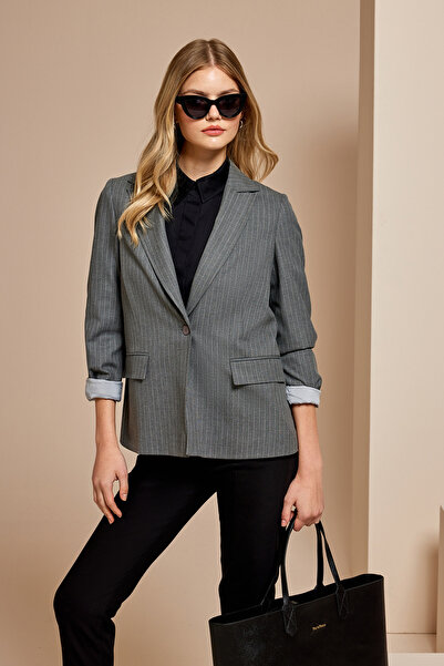 Naramaxx Çizgili Blazer Ceket