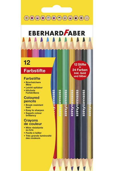 Eberhard Faber Double Sided Crayons 12 Packs 24 Colors 514813