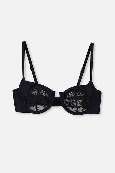Eros Ersk1180 Schwarzer Amethyst Spitzen-BH - Tk.