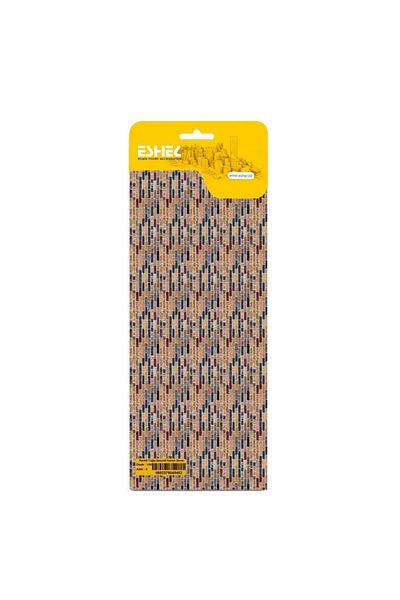 Jordania Eshel Model - Colorful Brick Patterned Cardboard Wall, 1/50, Set of 3