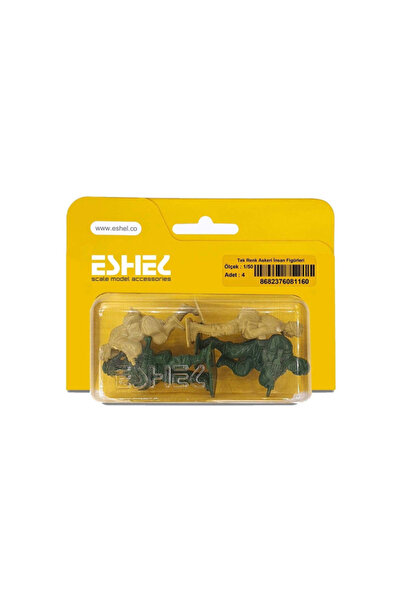 Jordania Eshel Tek Renk Askeri Insan Figürleri 4'lü 1/50