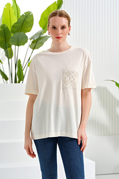 Naramaxx Δαντέλα Με λεπτομέρεια τσέπης Μπλουζάκι