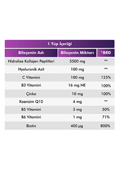 VOOP Collagen Beauty Yüksek Biyoaktif Hidrolize Kolajen %100 Saf Ve Doğal - 30 Tüp