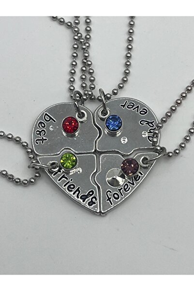Yıldız Accessory 4lü Yakın En İyi Arkadaş Dostluk Kolye BFF Best Friend Forev...