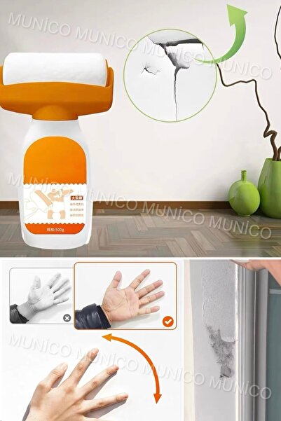 Munico Çizikler için Çok Fonksiyonlu Boya Tavan Badana Pratik Elde Yapılabilir 500ml Boya Rulosu Kaliteli