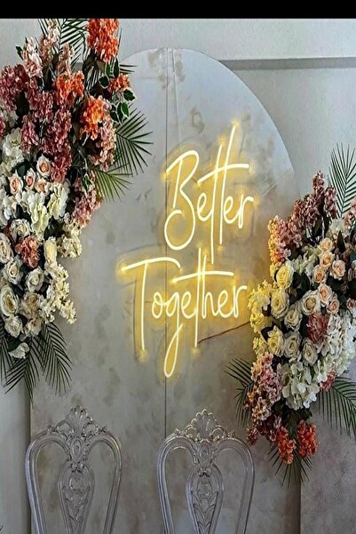 NEON LED KAYSERİ Better Together Neon Tabela Düğün Söz Nişan Organizasyon Ark...