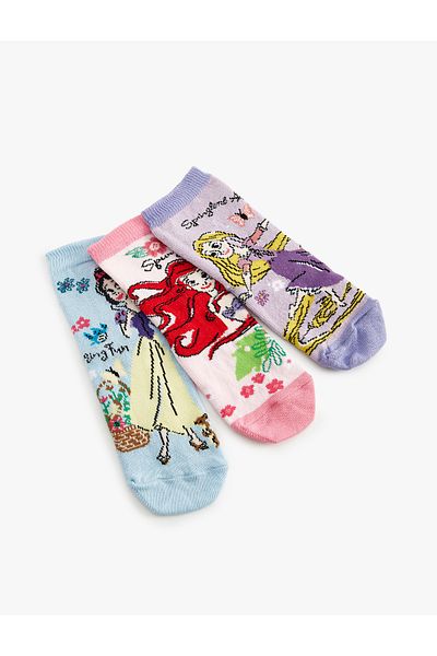 Koton Disney Licensed 3-Piece Princess Socks Set