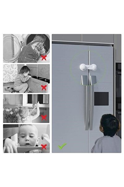 Buyligo Buffer ®   Baby Child Safety Self Adhesive Screwless Cover Lock for Drawer and Cabinet