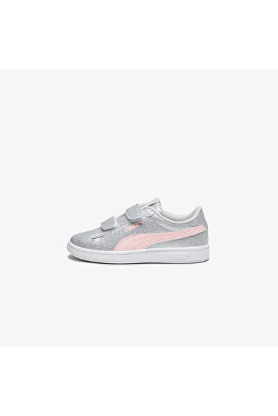 Puma Gray Girl's Walking Shoes 39468602 -Pumasmash 3.0 Gliz Glam V