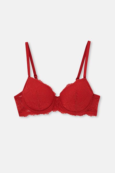 Eros Ersk1110 Red Lace Empty Cup Bra - Begonvile Tk
