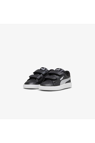 Puma Smash 3.0 Glitz Glam Baby Black Glitter Sneakers