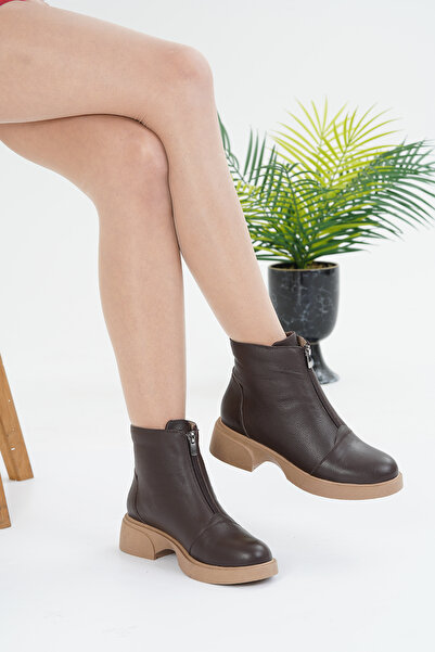 MİRATERLİK ORTOPEDİK TERLİK VE AYAKKABI Дамски кожени ботуши Mira с ортопедична подметка, специална подметка Thermolight за допълнителен комфорт