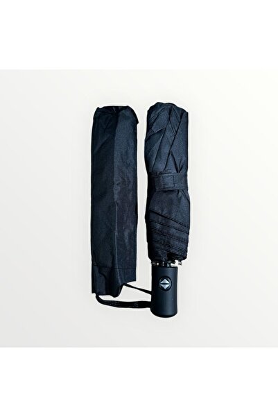 GlimmerGroove Şemsiye 8 Telli Rüzgara Dayanıklı Tam Otomatik Unisex Siyah Şem...